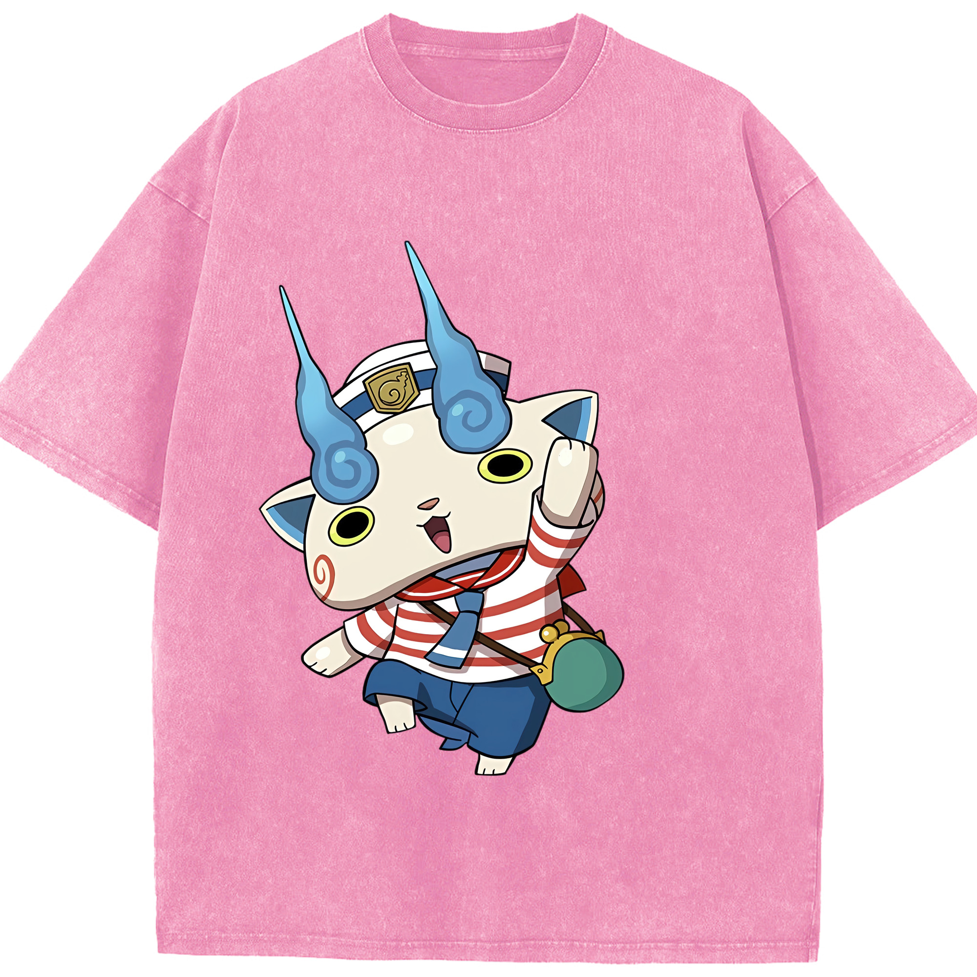 （画像用） 妖怪ウォッチ Yo-kai Watch 綿100% ヴィンテージ風 半袖Tシャツ（フロントプリント）
